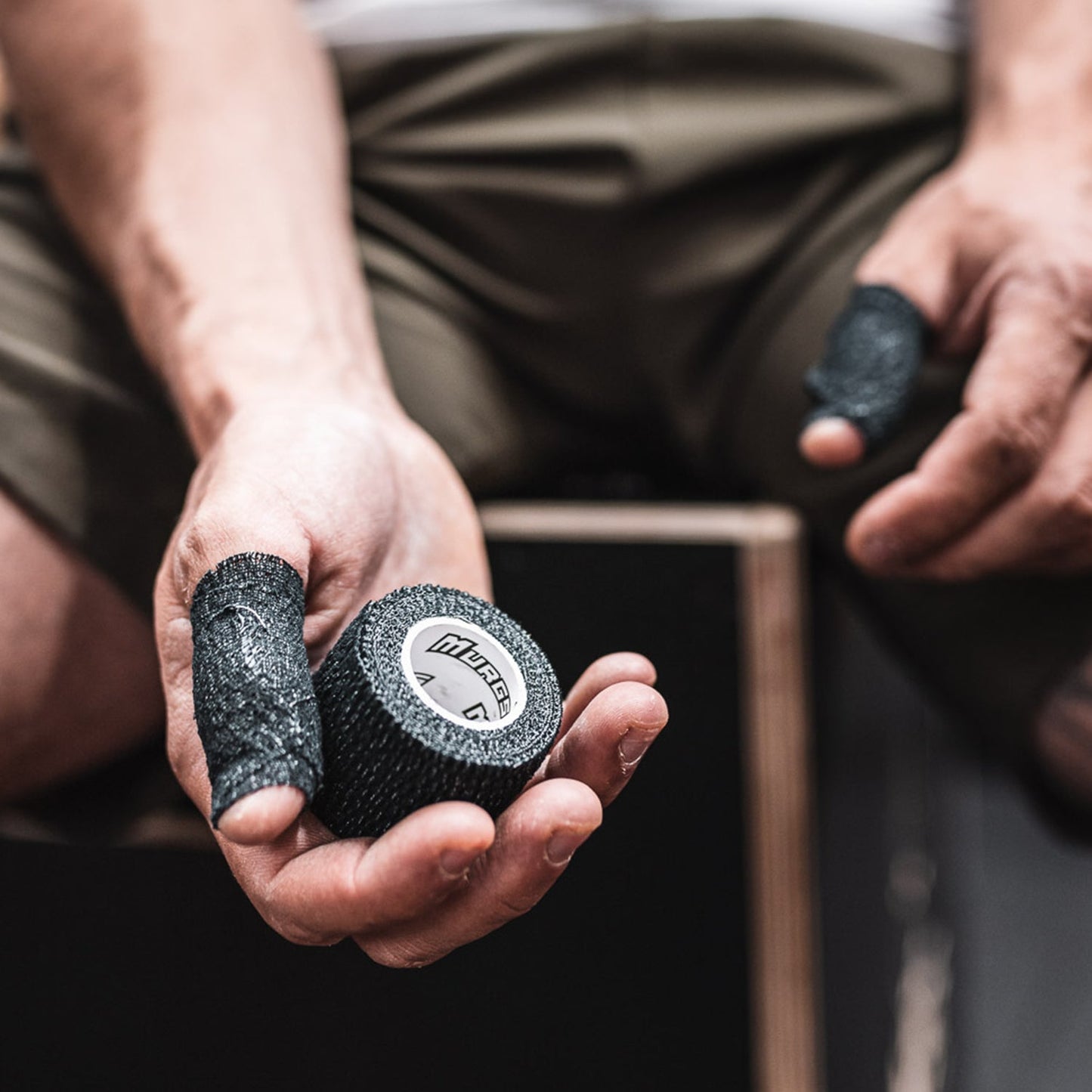 Weightlifting Thumb Tape (Black)-1